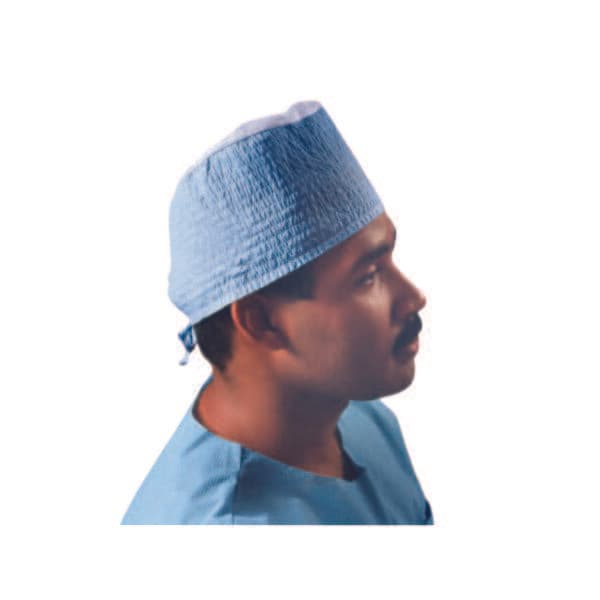 Halyard 4-Ply Tissue Surgeon Cap, Blue - Case of 300 - Image 1