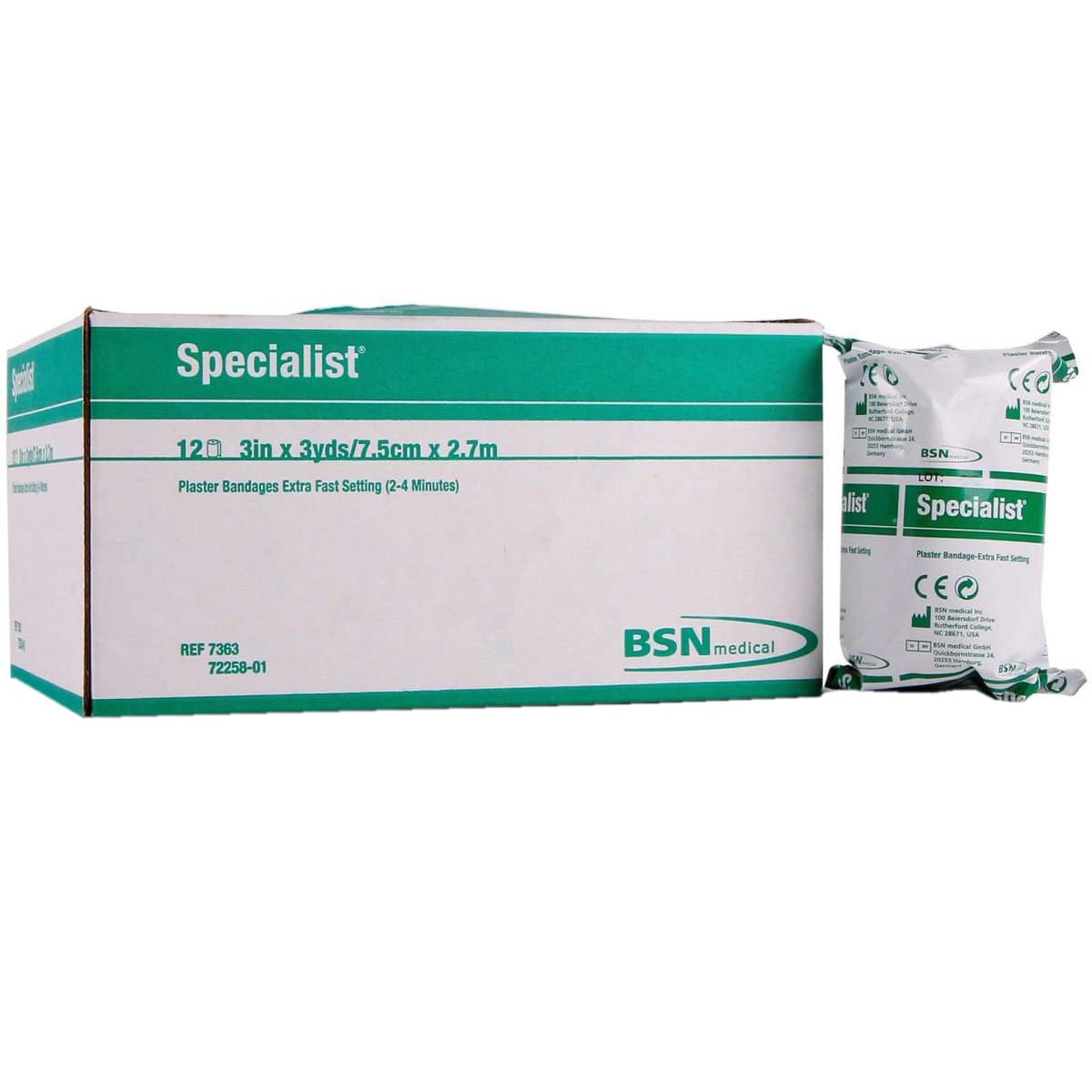 Specialist Extra-Fast Plaster Bandages, 3 Inch x 9 Foot - 1 Dozen - Image 1