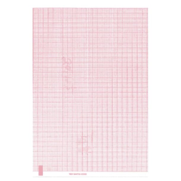 Welch Allyn Z-Fold Chart Paper, Red Grid
