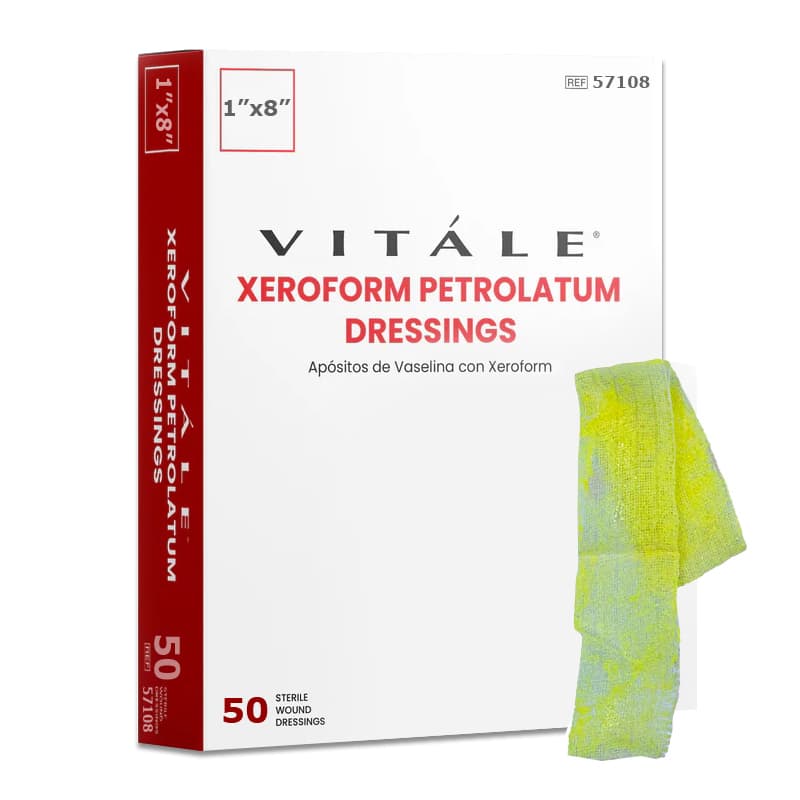 Cellera Vitale Xeroform Petrolatum Dressings, 1" x 8" - Box of 50 - Image 1