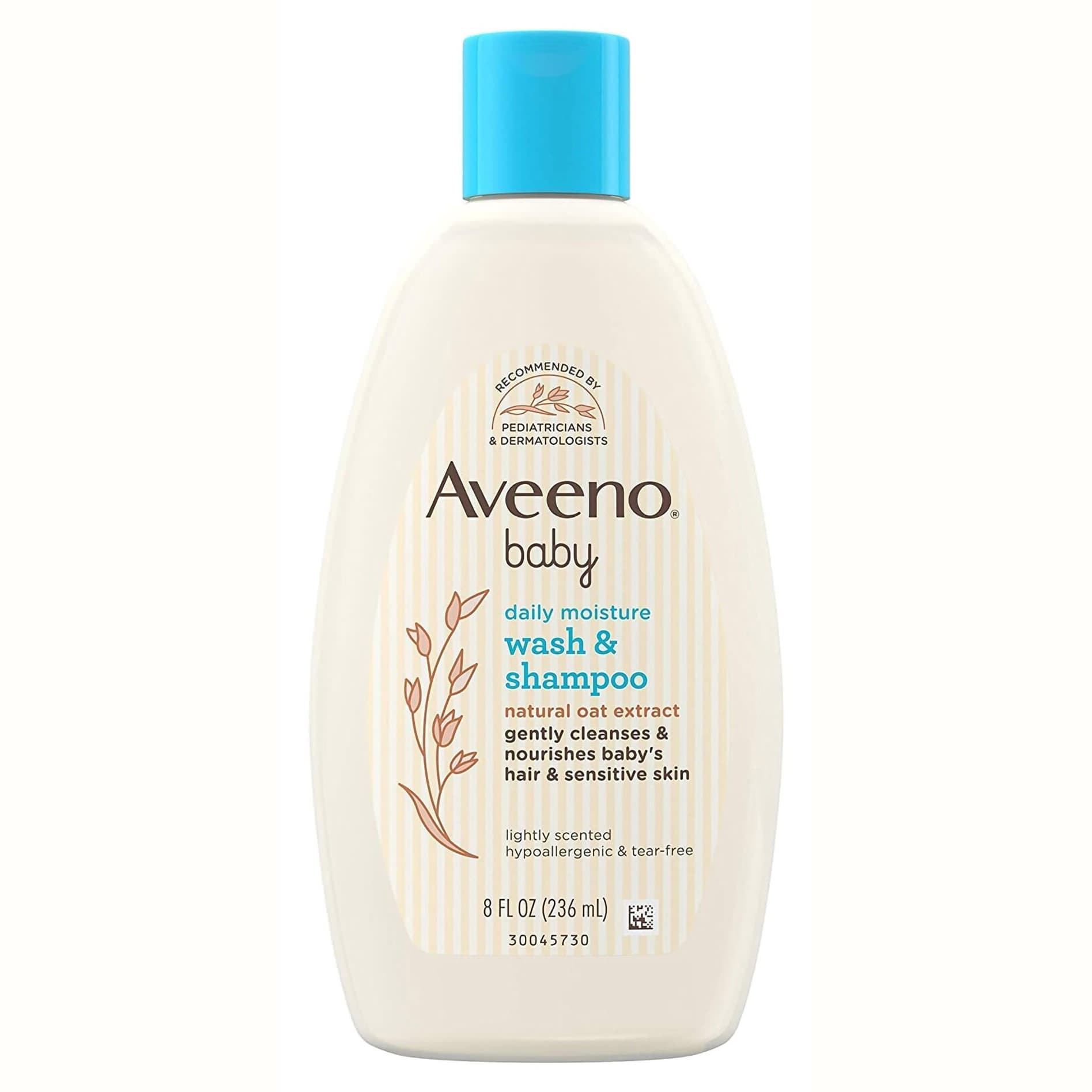 Aveeno Baby Daily Moisture Wash and Shampoo Bottle, 8 oz - Each