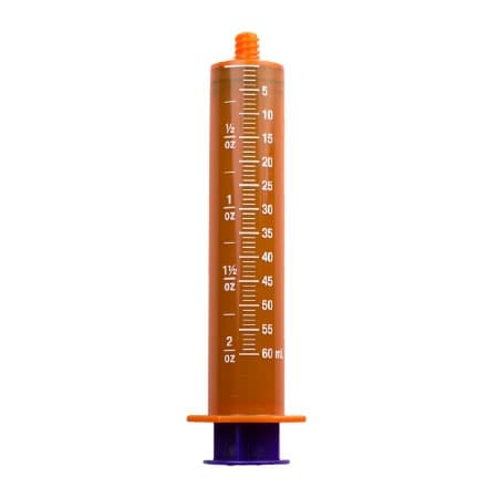 Vesco Oral Medication Syringe, Amber Barrel, 60 ml - Box of 100 - Image 1