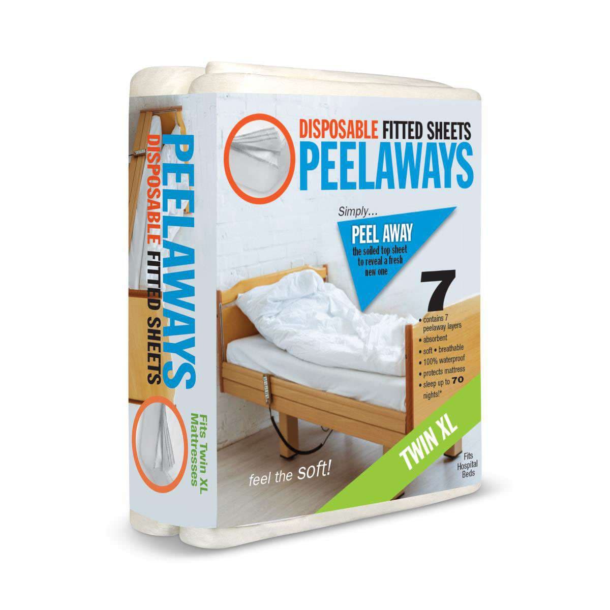 Medline PeelAways Bed Sheet, 7 Layers, Twin XL Size - Case of 12 - Image 1