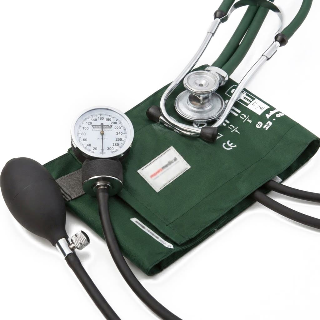 McKesson Adult Reusable Aneroid & Dual-Head Sprague Stethoscope Set, Cuff 23–33 cm