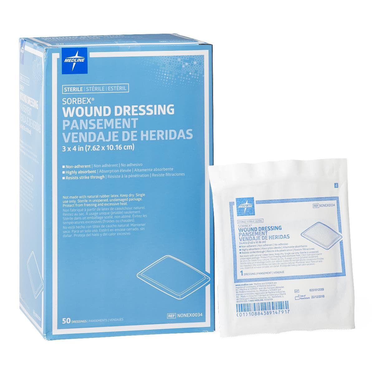 Medline Sorbex Sterile Absorbent Dressing