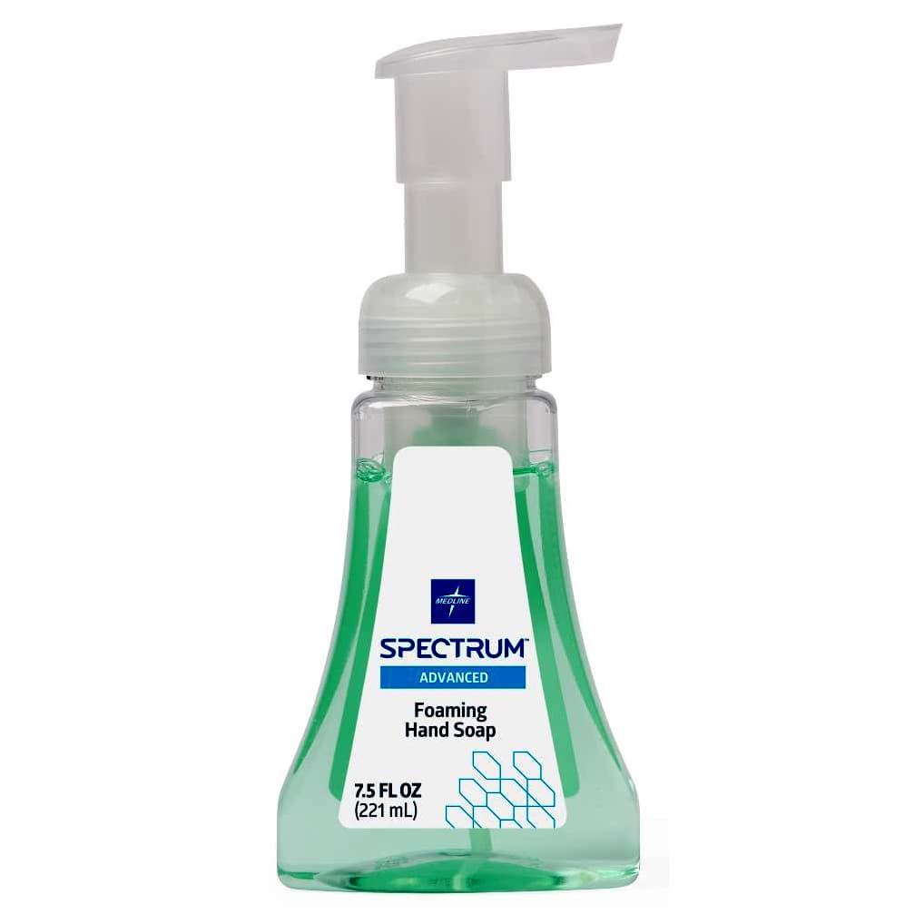 Medline Spectrum Advanced Foaming Hand Soap, Pear Scent, Pump Bottle, 7.5 oz - Case of 12