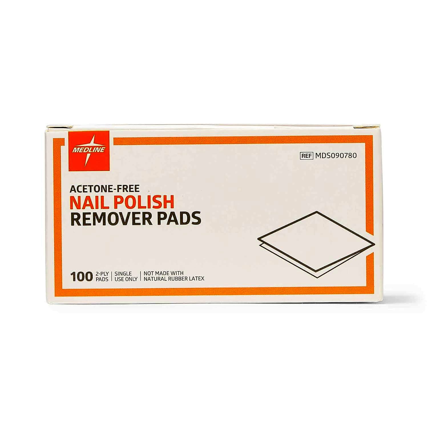 Medline 2-Ply Acetone-Free Nail Polish Remover Pads - Image 2