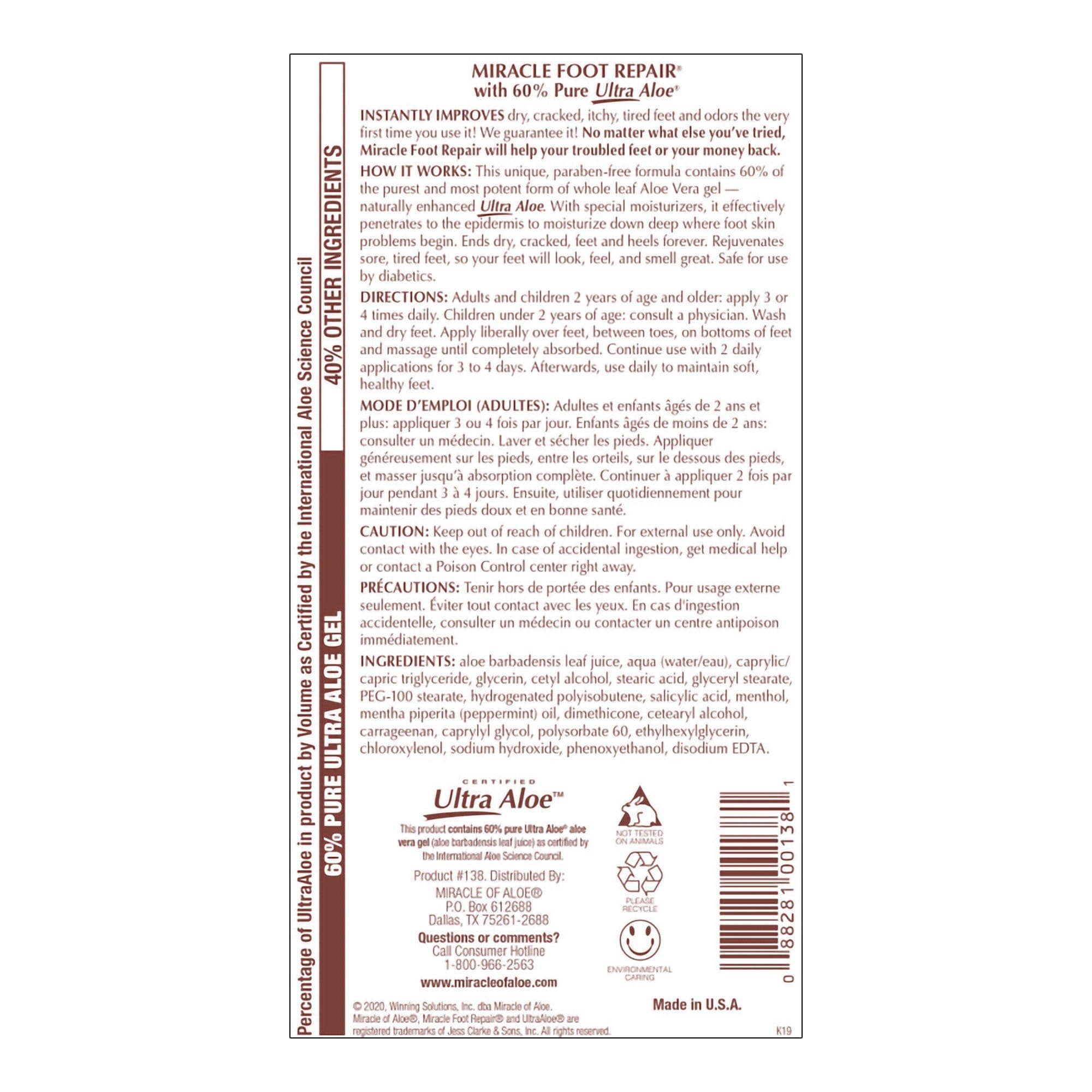 Miracle Foot Repair Cream, 32 oz - Case of 12 - Image 2