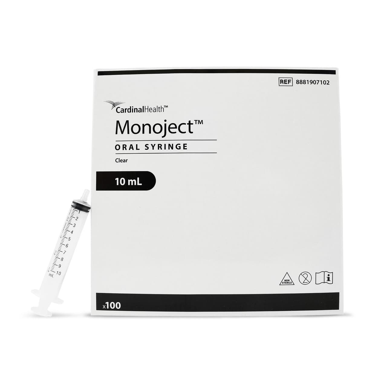 Monoject Oral Medication Syringe, 10 ml - Box of 100 - Image 1