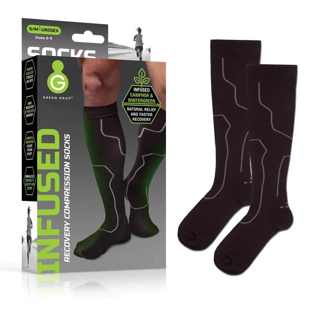 Green Drop Compression Knee High Socks