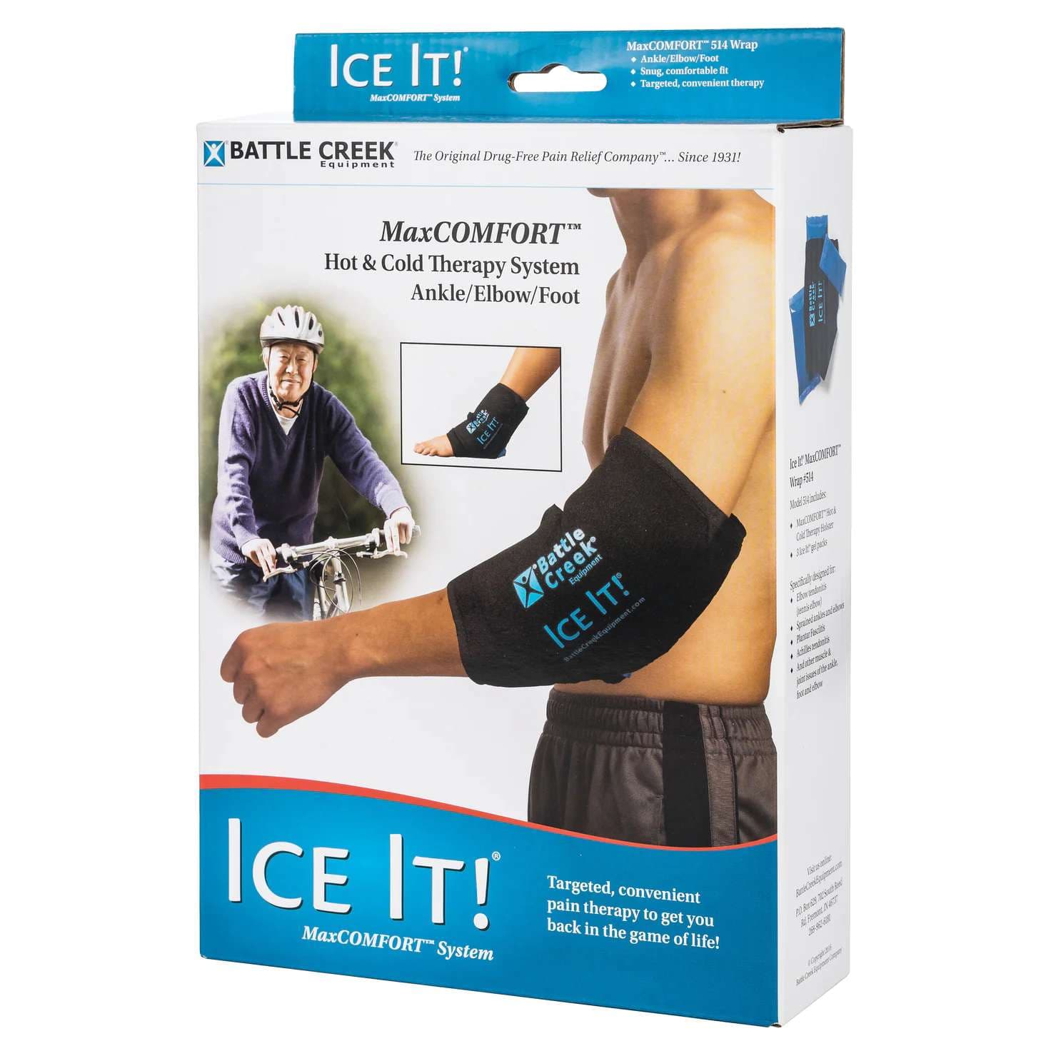 Battle Creek Ice It! ColdComfort Ankle-Elbow with Foot System, 10.5 x 13 Inch