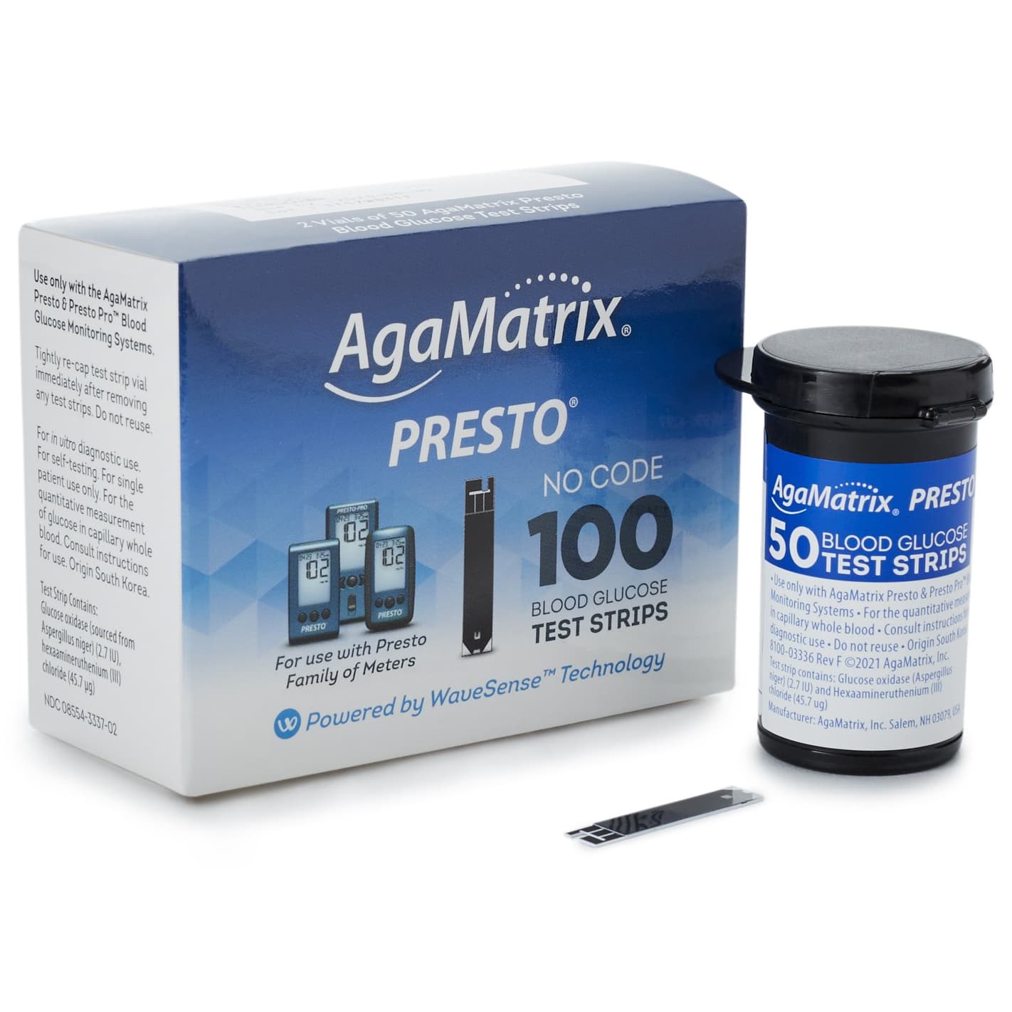 Agamatrix Presto Blood Glucose Test Strips