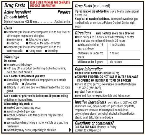 Foster and Thrive Diphenhydramine HCl Allergy Relief Tablets - Box of 24 - Image 2