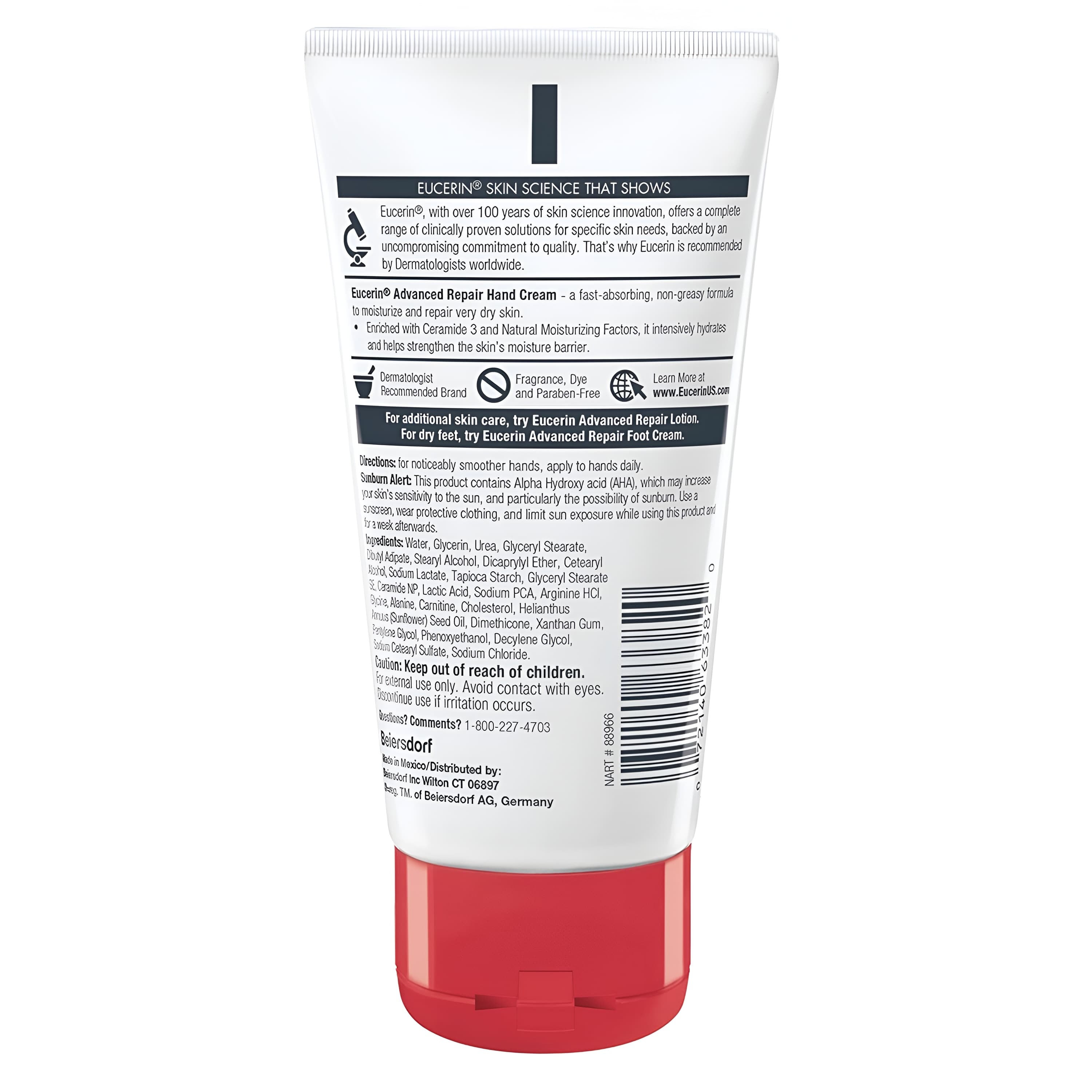 Eucerin Advanced Repair Hand Moisturizer Cream, 2.7 oz - Image 2