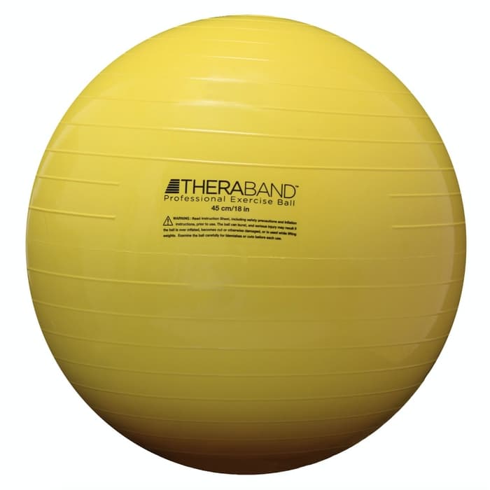 TheraBand Standard Exercise Ball, 18 Inches, Yellow - Image 1