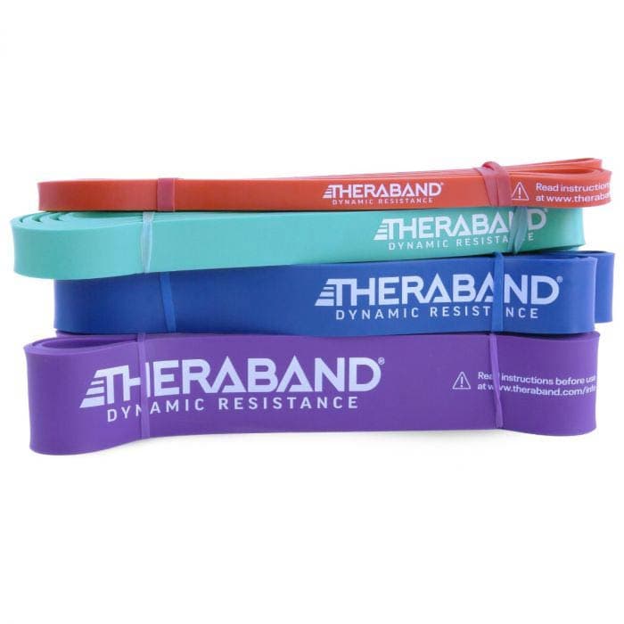 TheraBand High Resistance Bands Full Set, Light, Medium, Heavy and X-Heavy - Package of 4 - Image 1