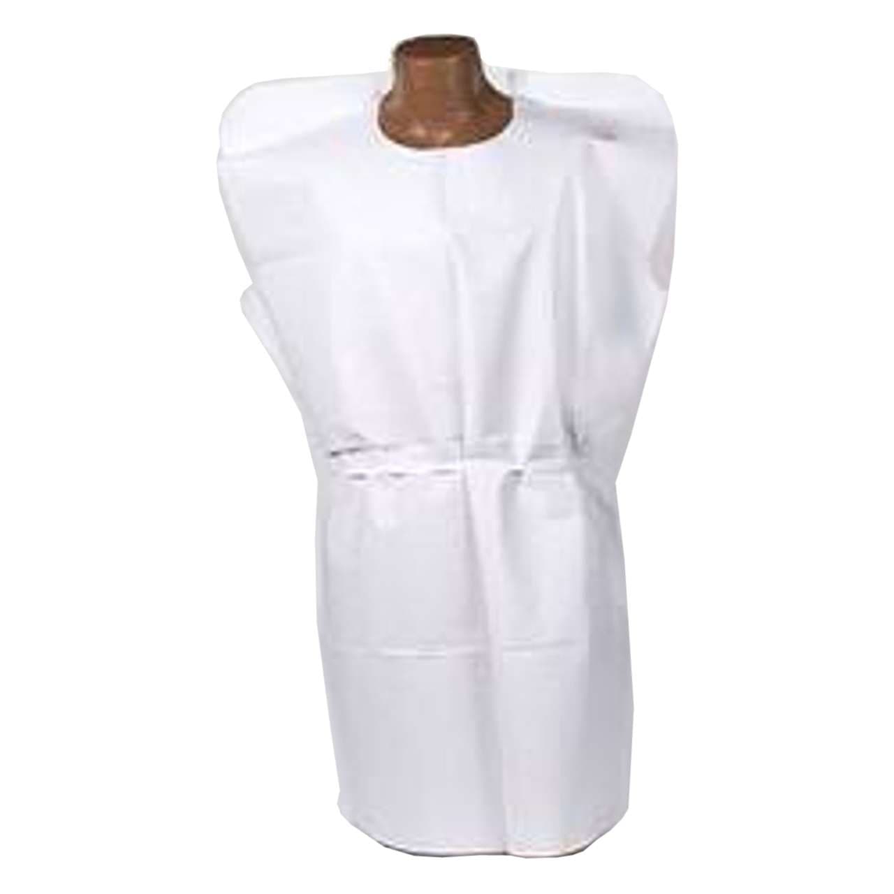 Tidi Products Patient Exam Gown, White, Medium - Case of 50 - Image 1