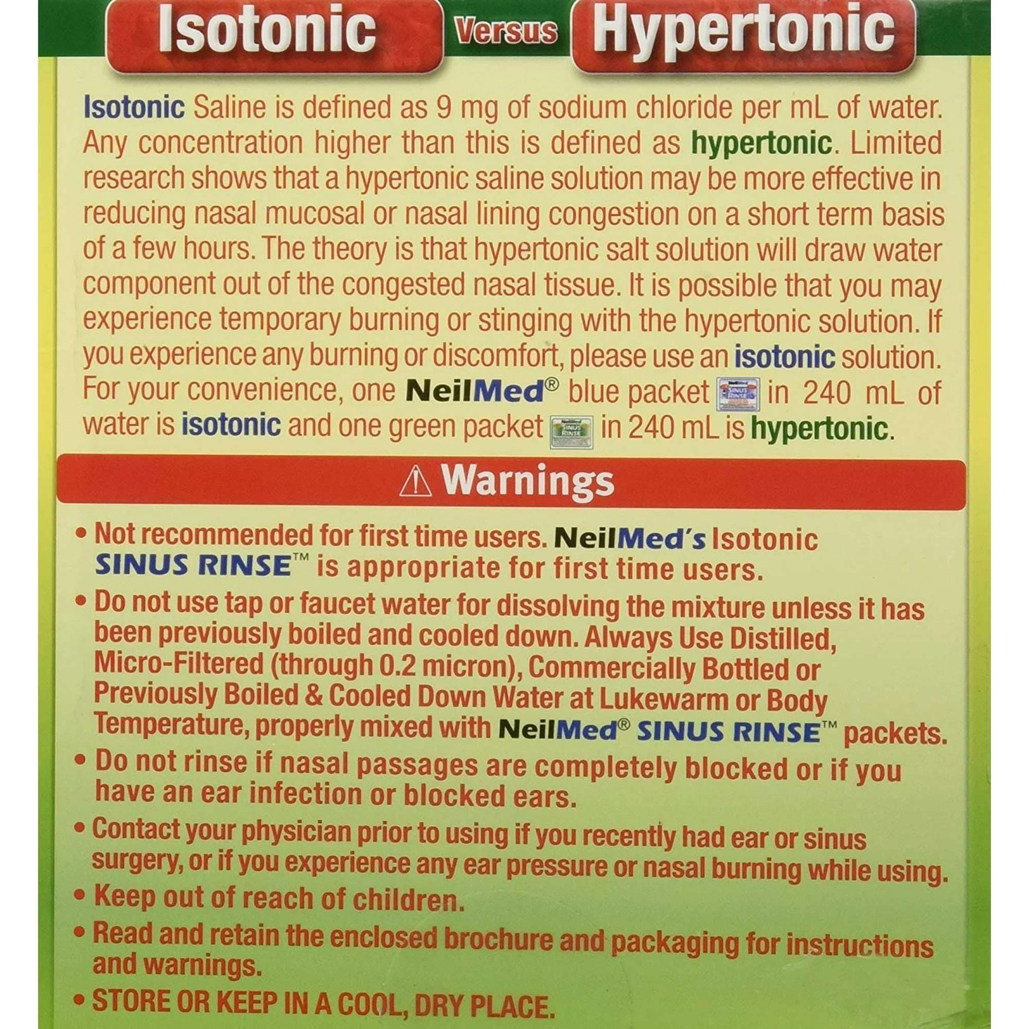 NeilMed Sinus Rinse Hypertonic Premixed Refill Packets - Box of 70 - Image 2