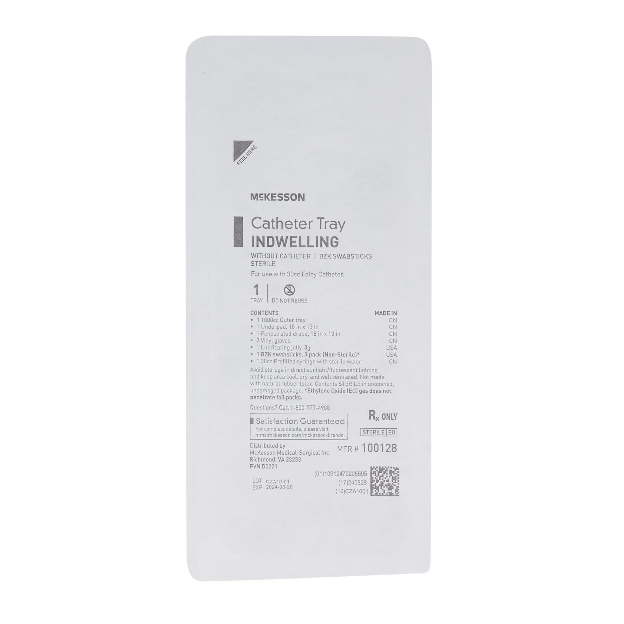 McKesson Indwelling Catheter Tray 1000 mL Outer Tray Without Catheter Sterile Foley - Image 2