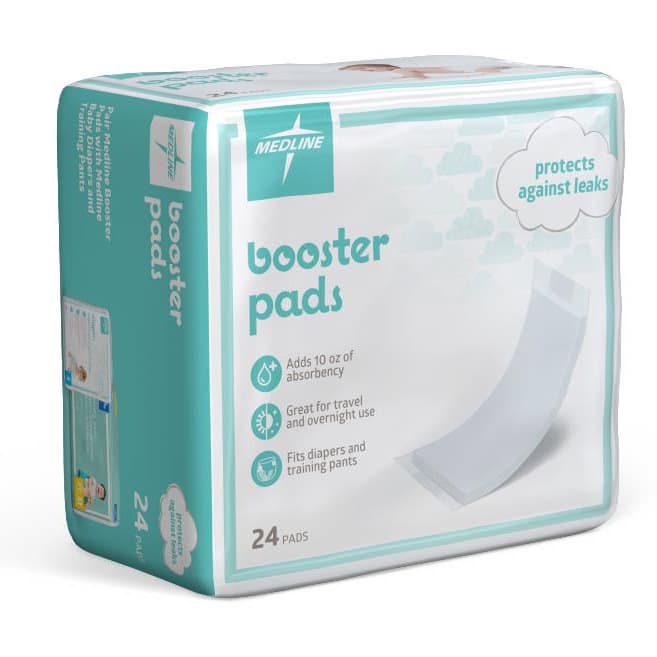 Medline Thin Booster Diaper Liner, 3.5 x 11.5 Inch