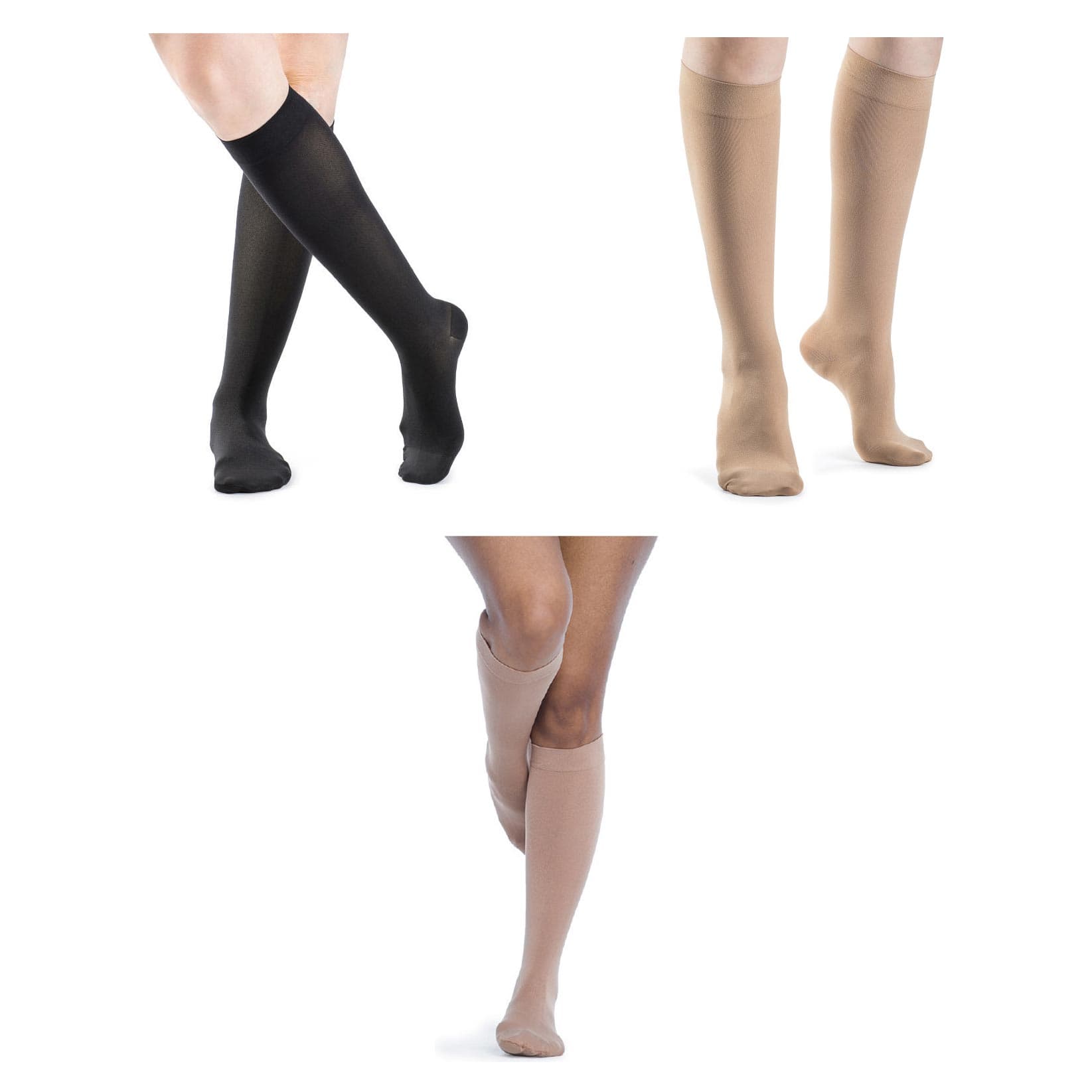 Sigvaris Women's Style Soft Opaque Calf-High Compression Socks, 30-40mmHg