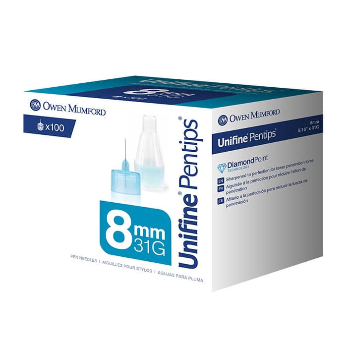 Owen Mumford UniFine Pentips Pen Needles - Box of 100