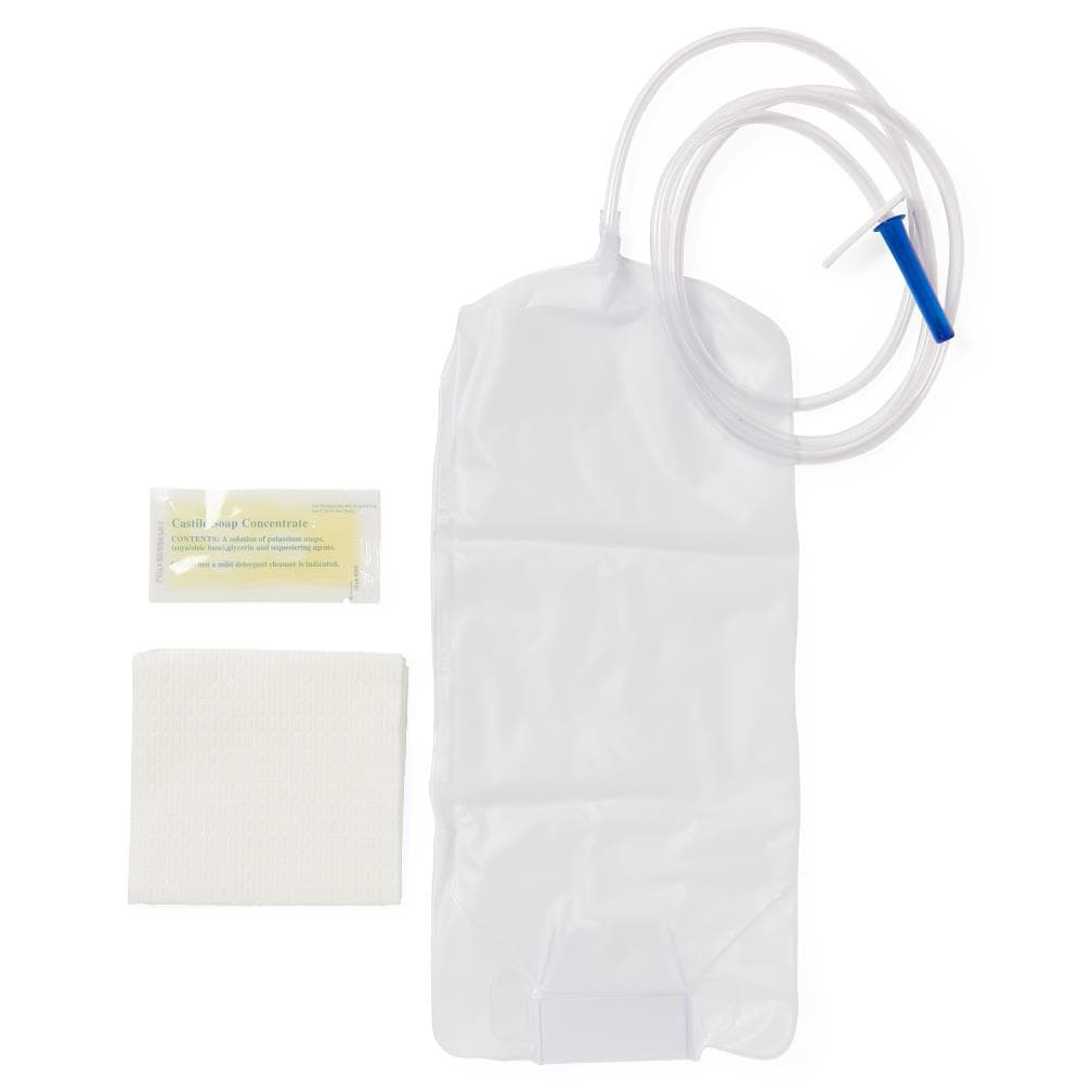 Medline Enema Bag Set with Slide Clamp, Boxed