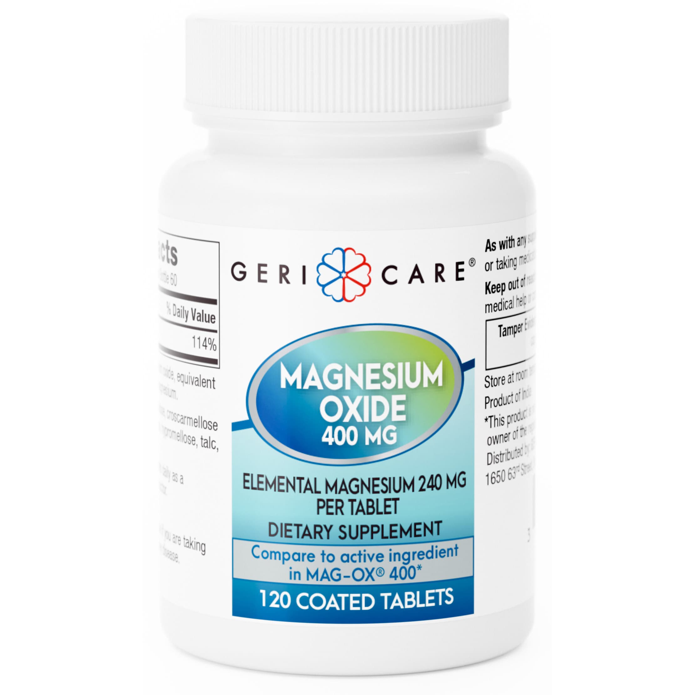 Geri-Care Magnesium Oxide Mineral Supplement Tablet, 400 mg