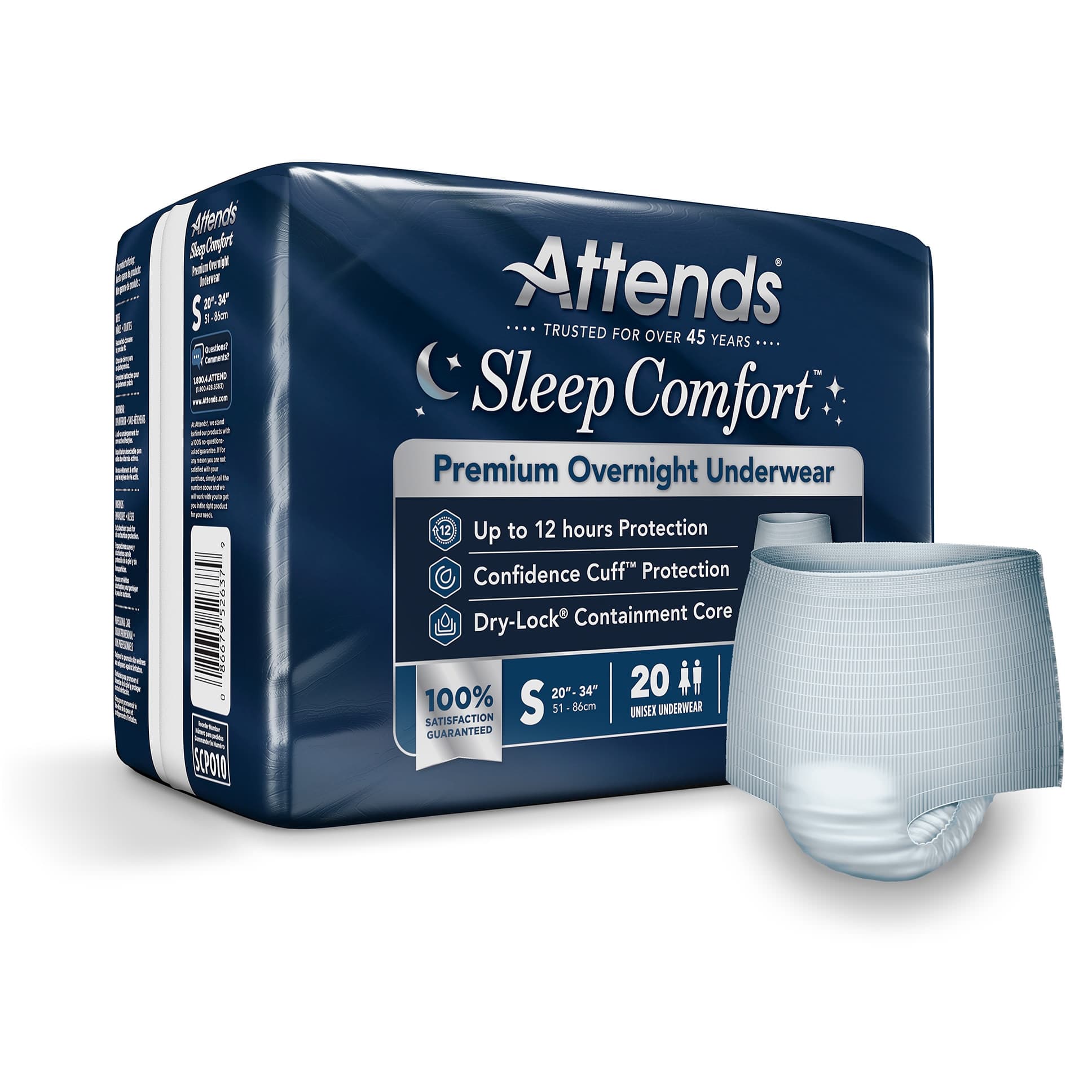 Attends Sleep Comfort Premium Overnight Underwear