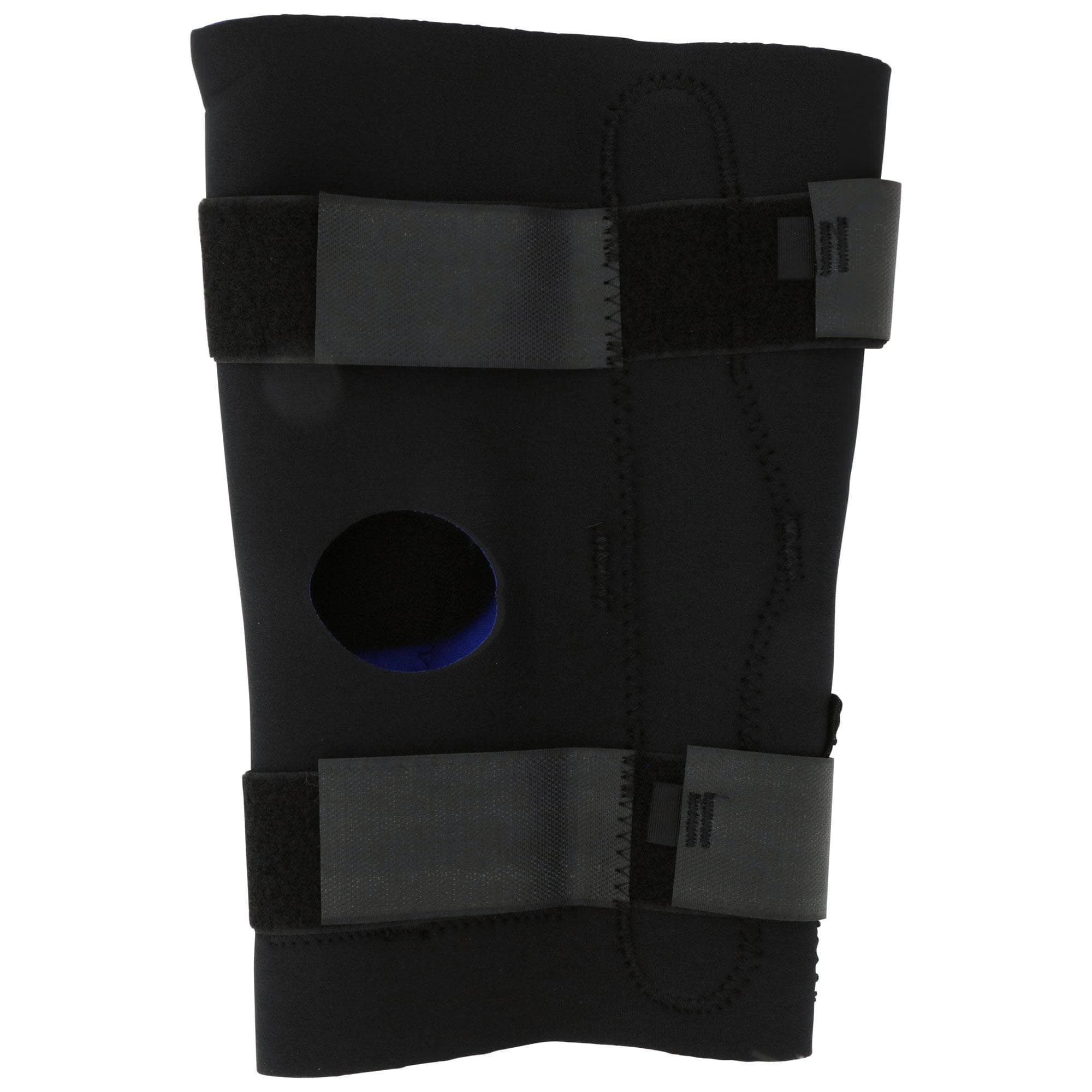 McKesson Wraparound Knee Brace Hook n Loop Strap Closure with D-Rings Black Left-Right Knee - Image 2