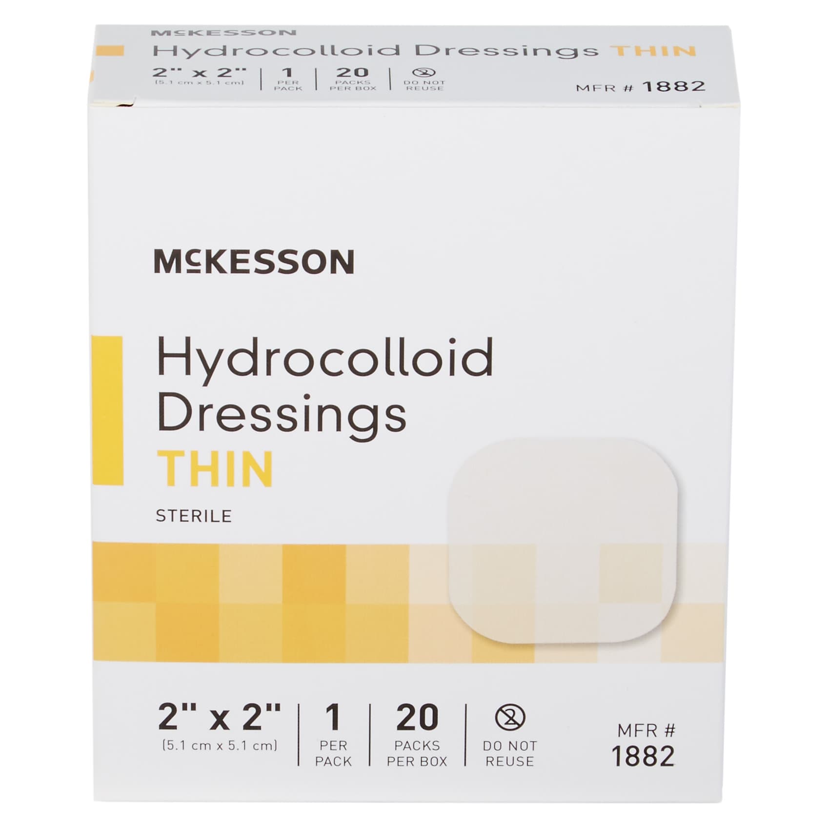 McKesson Hydrocolloid Sterile Thin Dressing - Image 4