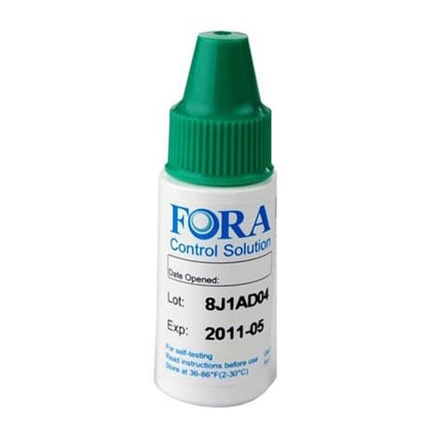 FORA 2 × 2.5 ml Blood Glucose Control Solution - Low & High Levels