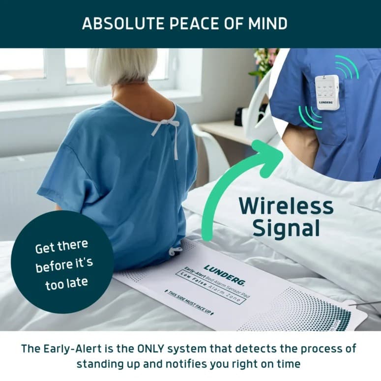 Lunderg Bed Alarm System for Elders with Wireless Sensor Pad and Monitor - Image 2
