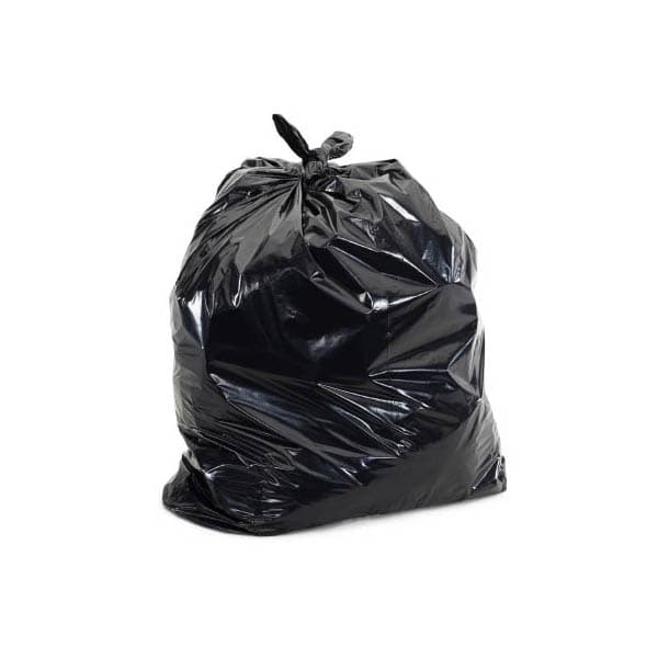 Colonial Bag Trash Bag Black LLDPE X-Seal Bottom 60 Gallon, Coreless Roll