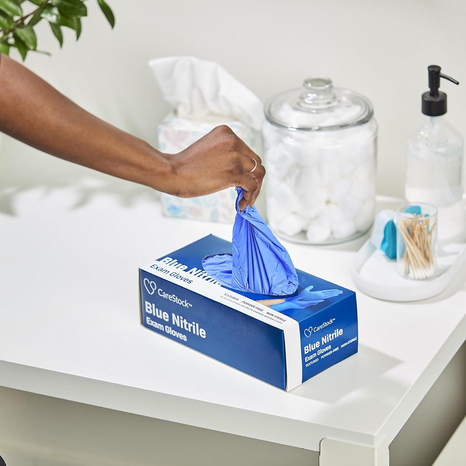 CareStock Blue Nitrile Exam Gloves - Image 4
