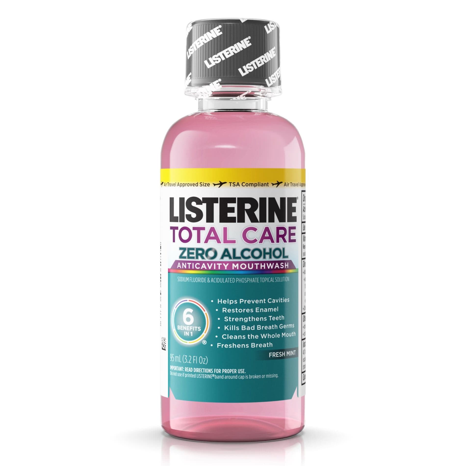 Listerine Total Care Zero Alcohol Mouthwash, 3.2 oz