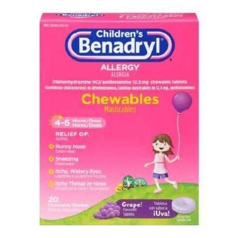 Children'S Benadryl Itch Relief Tablet - Carton of 20