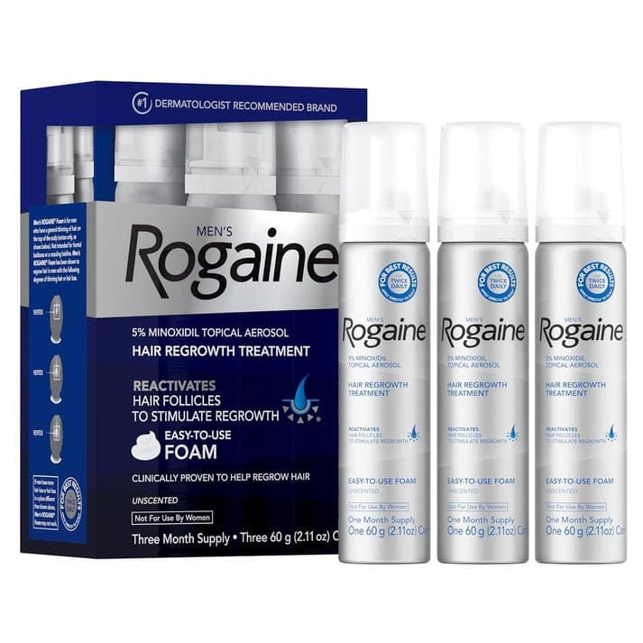 Men's Rogaine Hair Regrowth Treatment Foam, 6.3 oz - Case of 6