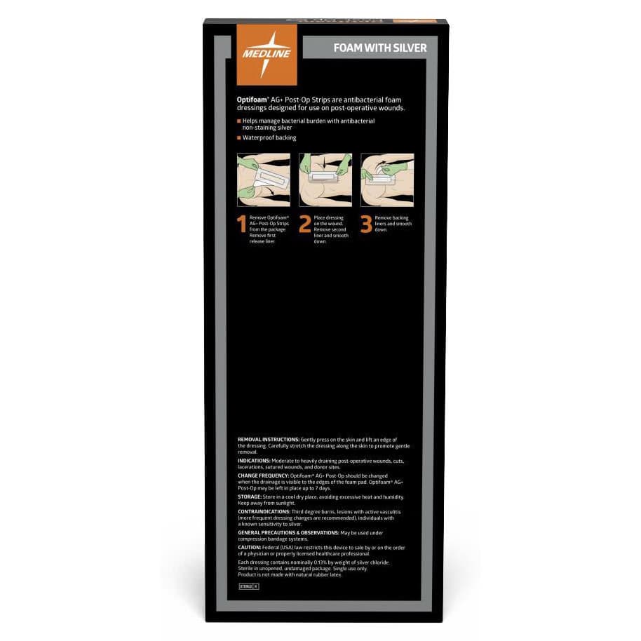 Optifoam Post-Op Ag+ Foam Dressing With Adhesive Border - Image 3