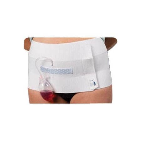 Dale Abdominal Binder, White Hook and Loop Closure, Unisex Drain Fasteners - Image 1