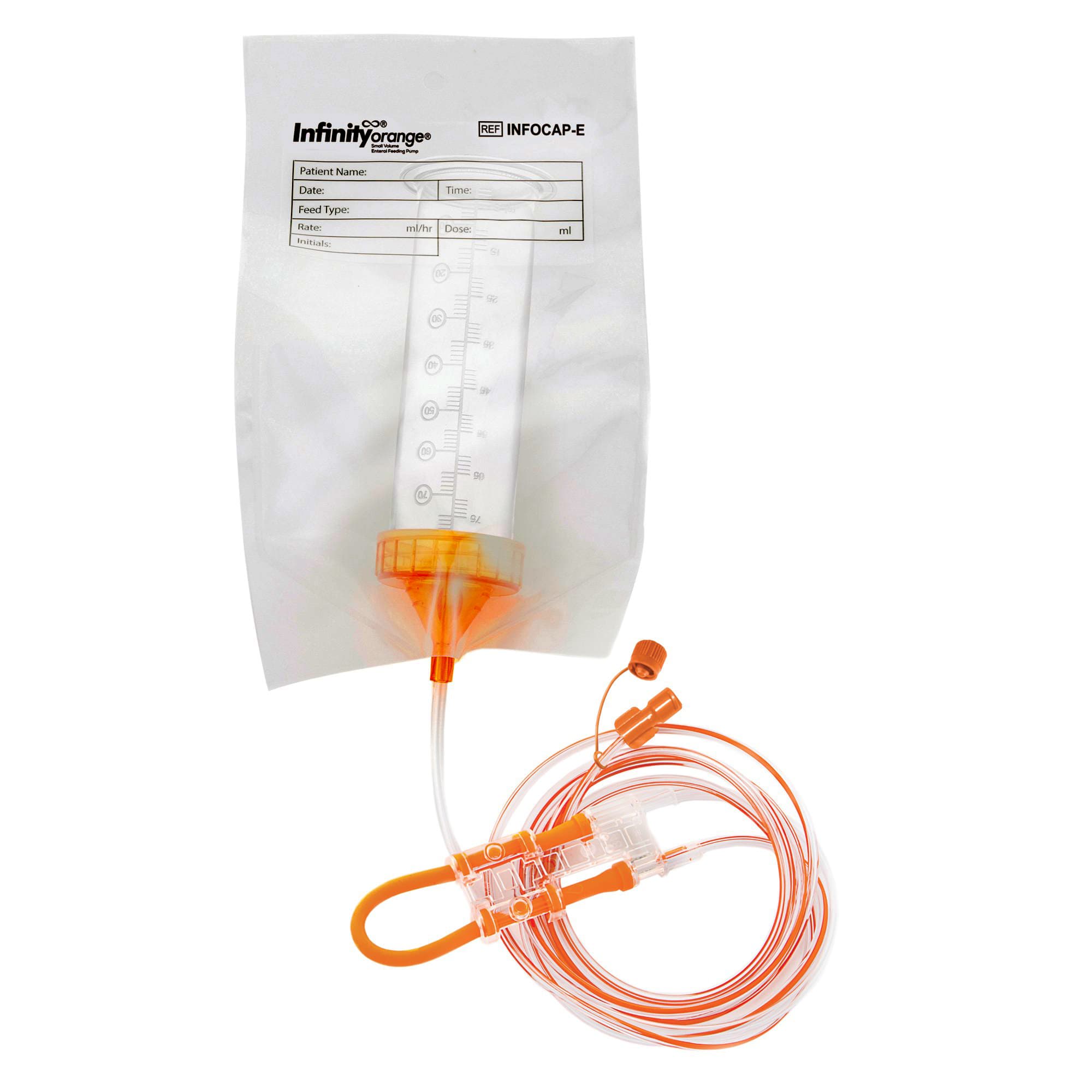 Moog Infinity Orange Screw Cap Set with ENFit Connector