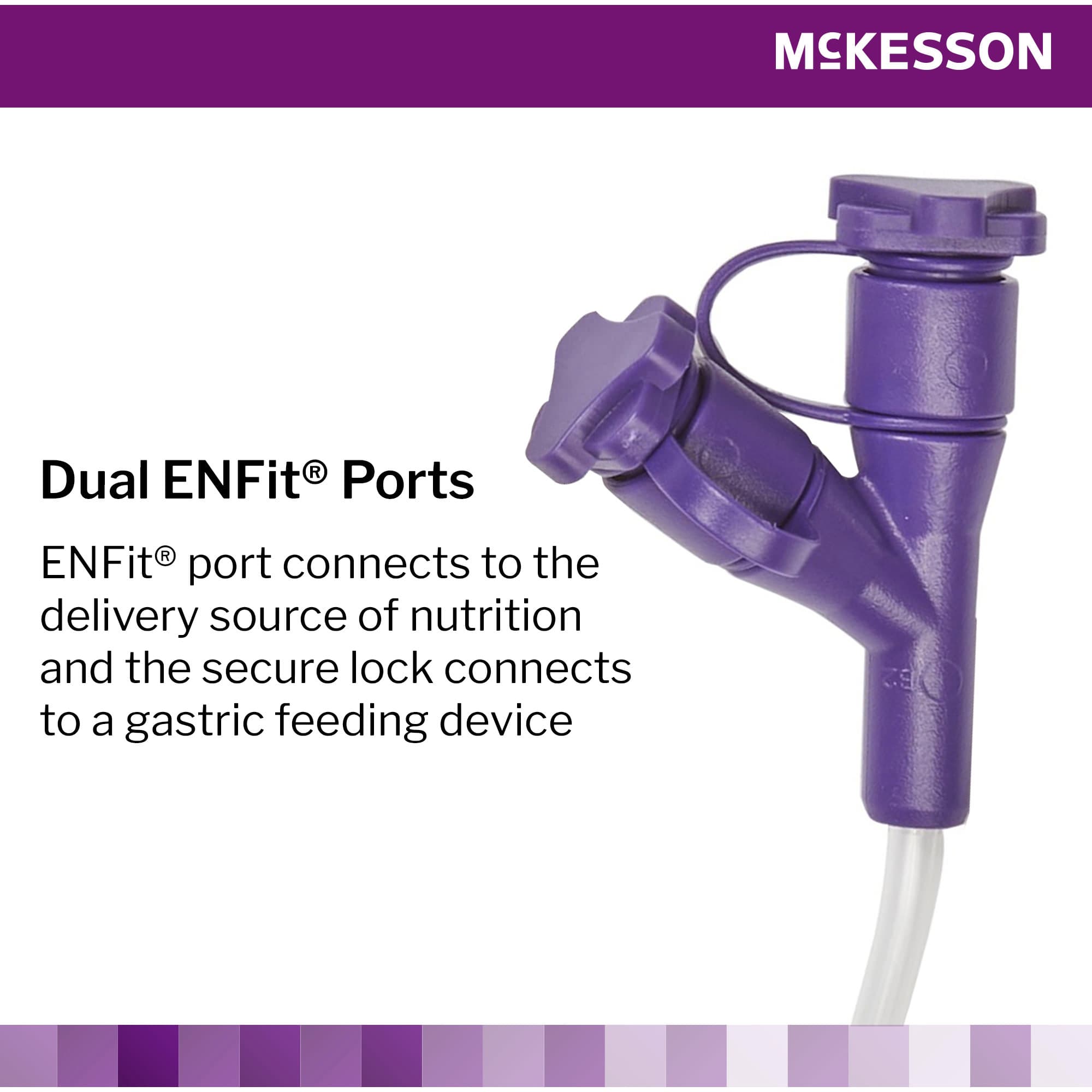 McKesson Enfit Y-Port Extension Set with Right Angle Connector, Non-Sterile - Image 3