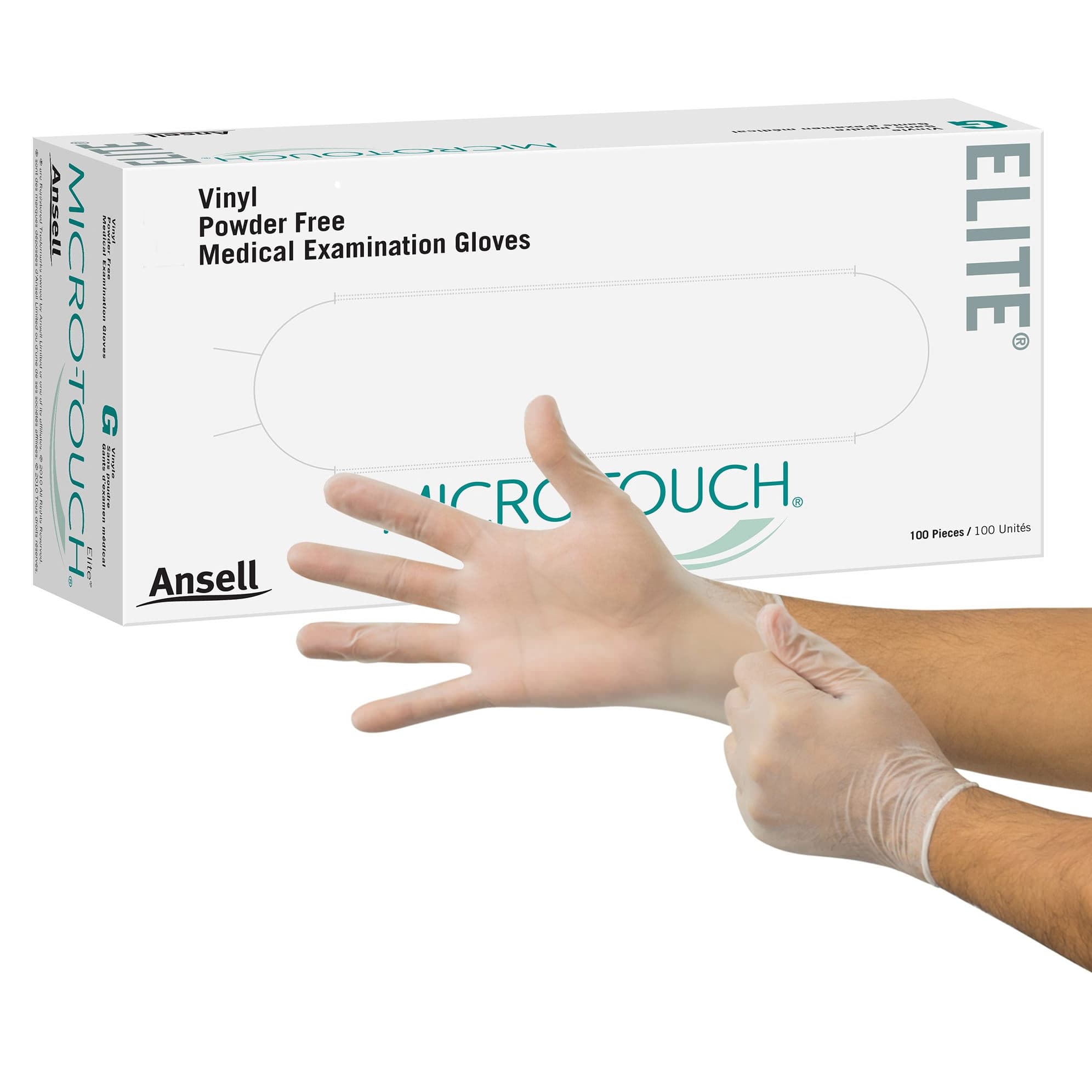 Ansell Micro-Touch Elite NonSterile Vinyl Exam Gloves - Image 2