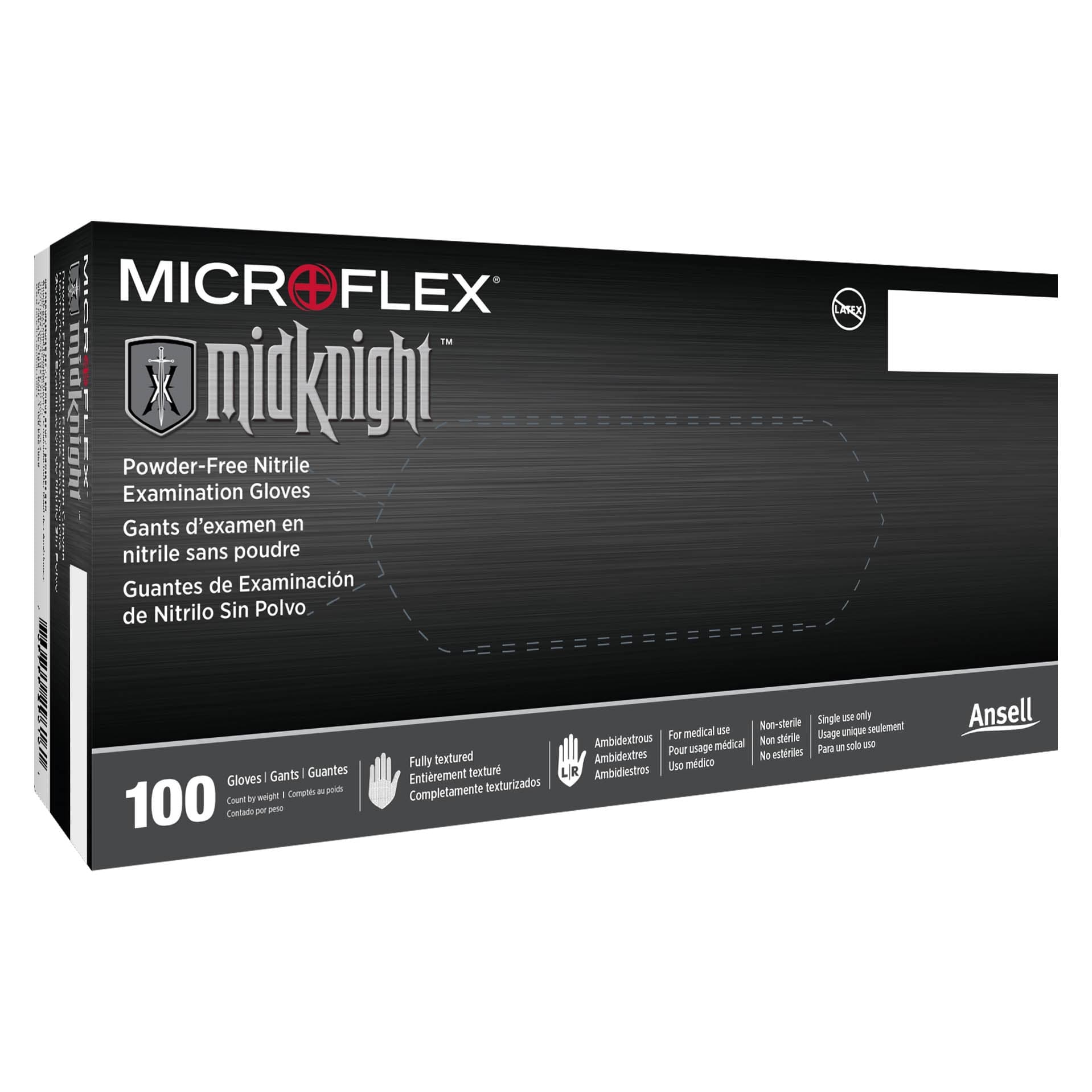 Microflex MidKnight Nitrile Exam Gloves