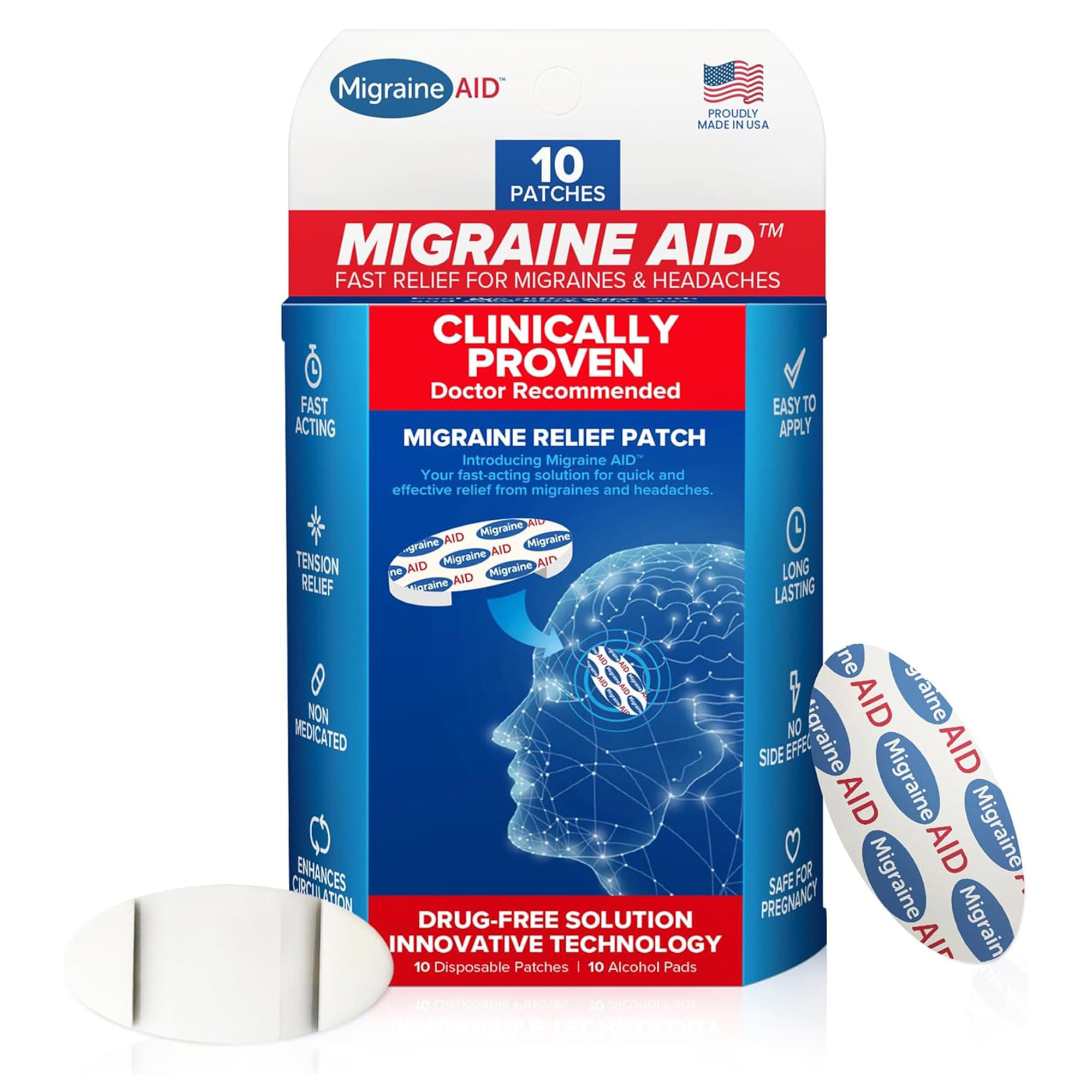CarpalAid Migraine Aid Pain Relief Patch