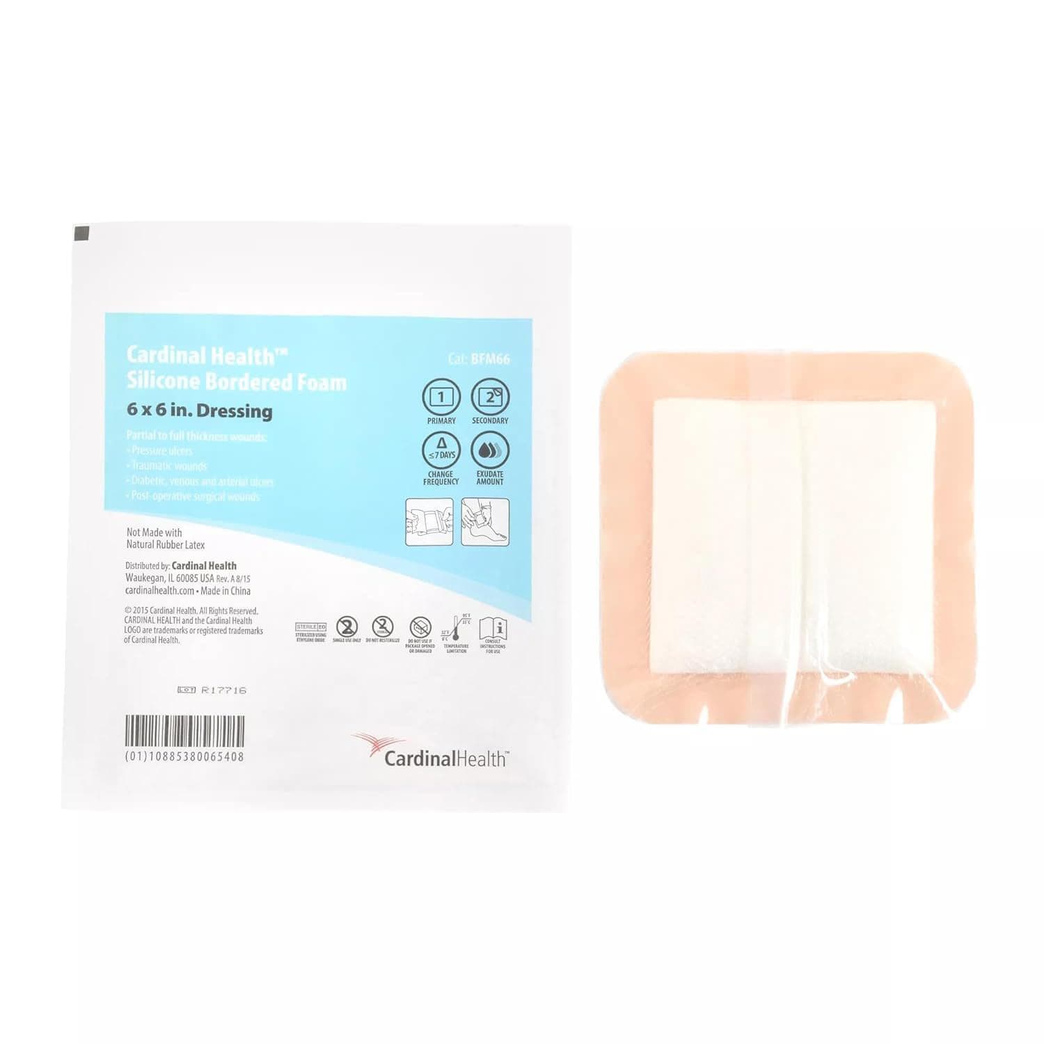 Cardinal Health Kendall Silicone Bordered 5-Layer Foam Dressing - Image 3