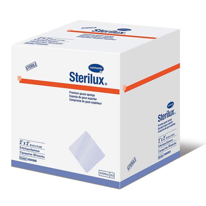 Sterilux Premium Sterile 8-Ply Gauze Sponge
