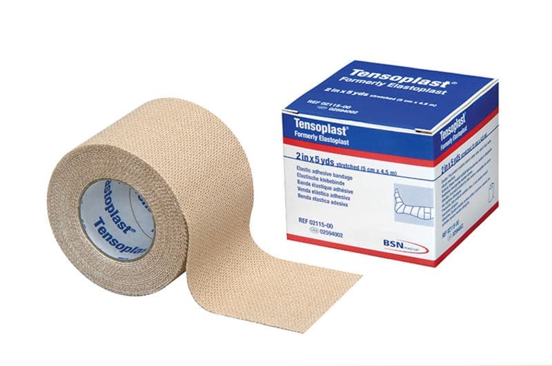 Tensoplast Elastic Adhesive Bandage, 2 Inch X 5 Yard, No Closure, Tan - Image 1