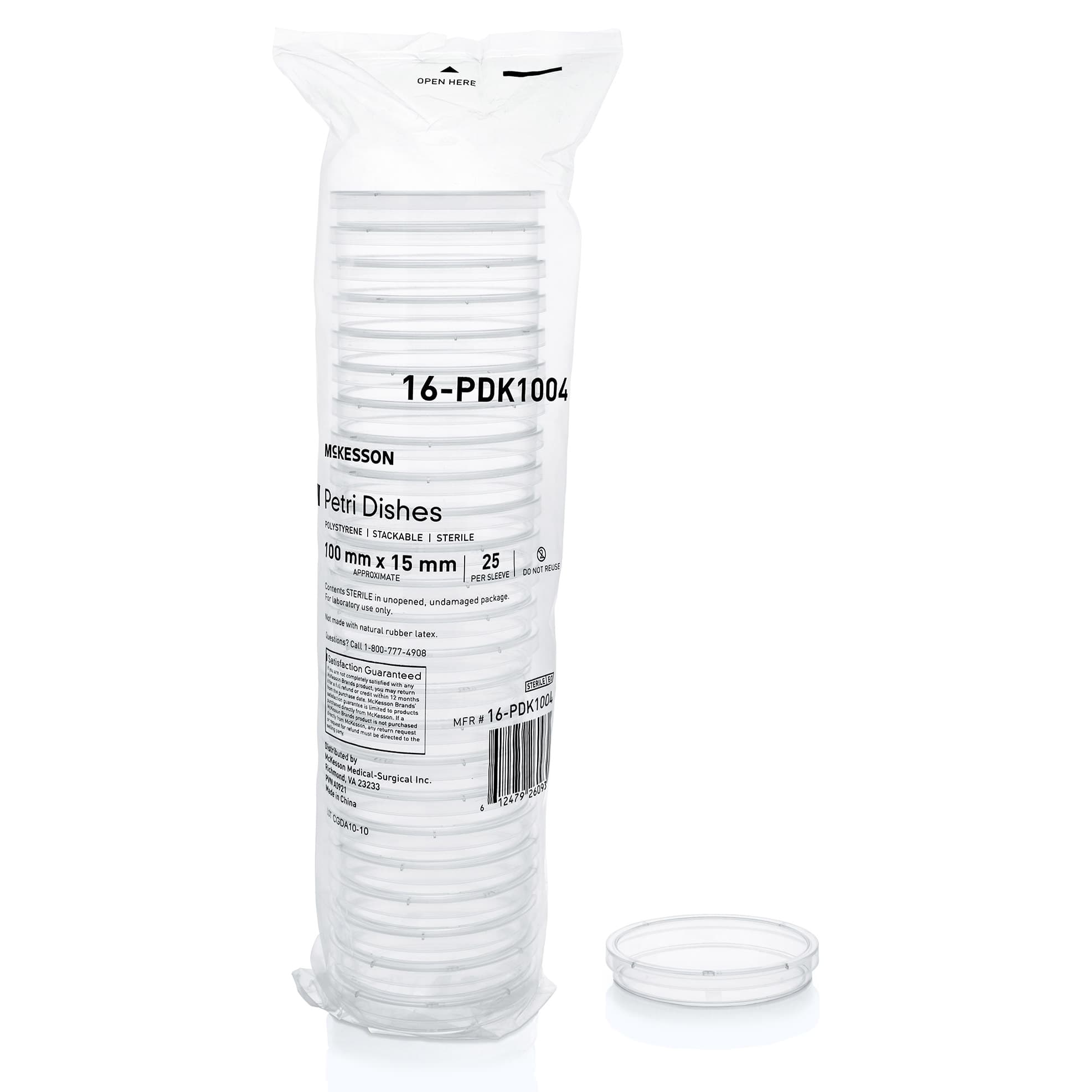 McKesson Petri Dish 100 x 15 mm Sterile - Image 1