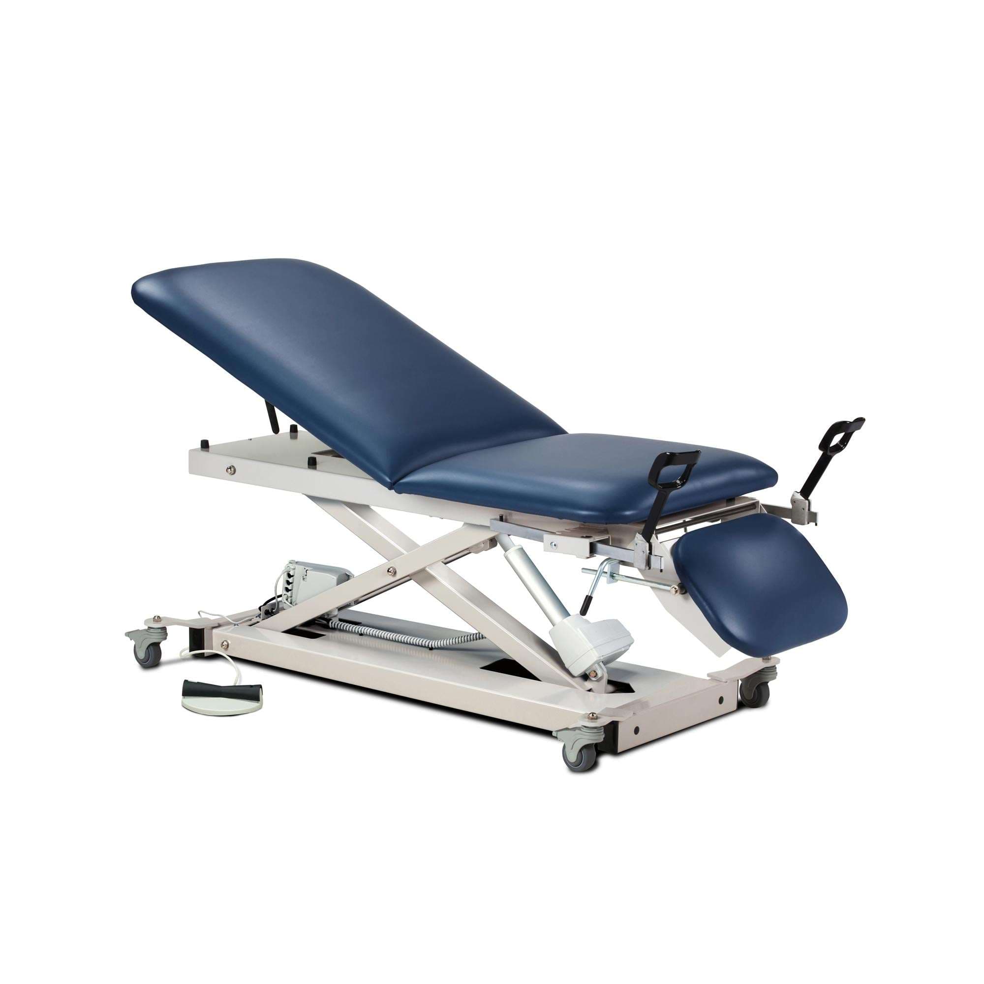 Clinton open base power table with adjustable backrest, footrest and stirrups - Image 2